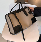 Öko-nahast ja tekstiilist suur igapäevane õlakott