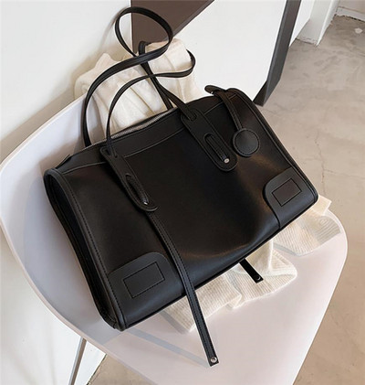 Öko-nahast ja tekstiilist suur igapäevane õlakott