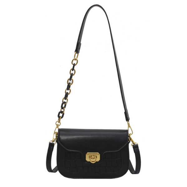 Vabaaja nahast õlakott metallist lukuga