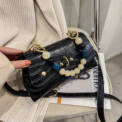 Nahast käekott - pika ja lühikese sangaga