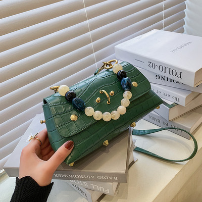 Nahast käekott - pika ja lühikese sangaga