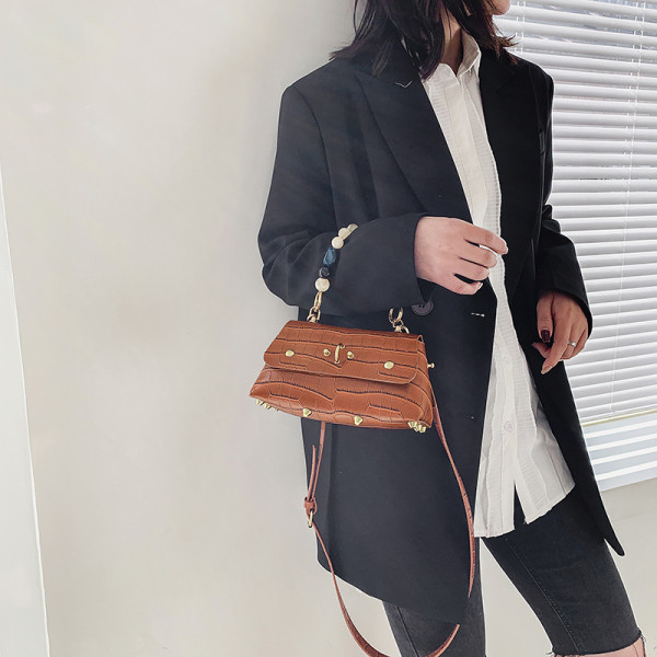 Nahast käekott - pika ja lühikese sangaga