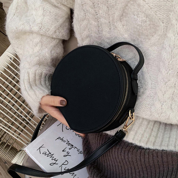 Moodne lukuga naiste kott - ümar kuju