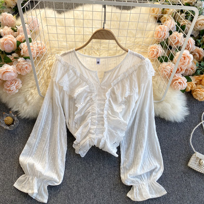 Modern női csipke ing fürtökkel