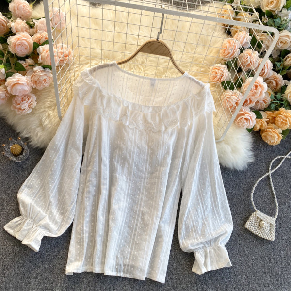 Modern női csipke ing fürtökkel