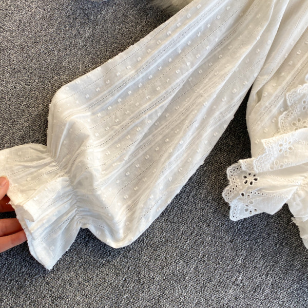 Modern női csipke ing fürtökkel