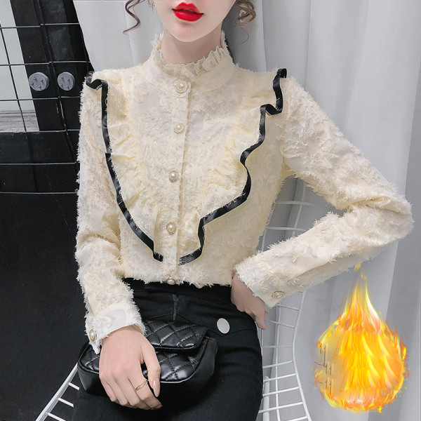 Új modell női ing alacsony gallérral és puha béléssel