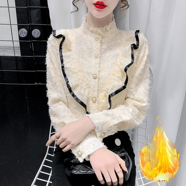 Új modell női ing alacsony gallérral és puha béléssel