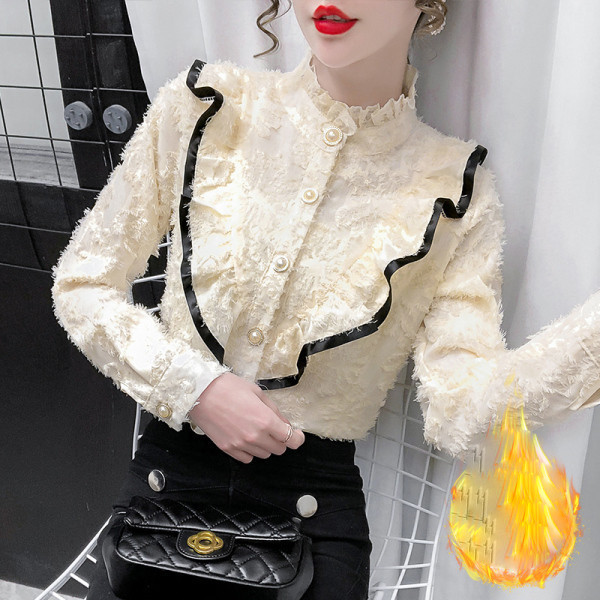 Új modell női ing alacsony gallérral és puha béléssel