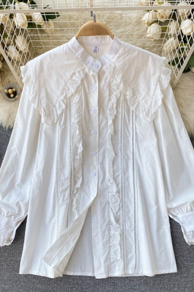 Naiste vabaaja särk retrostiilis nööpidega