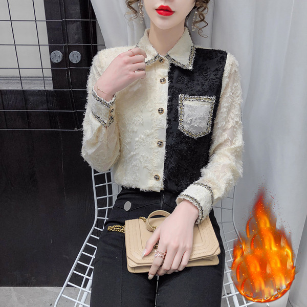 Novi model ženske košulje sa klasičnom kragnom i džepom