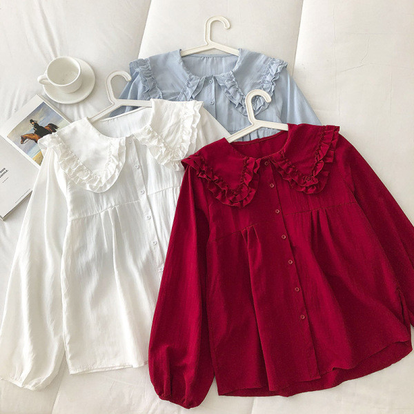 Új modell női ing kerek nyakkivágással