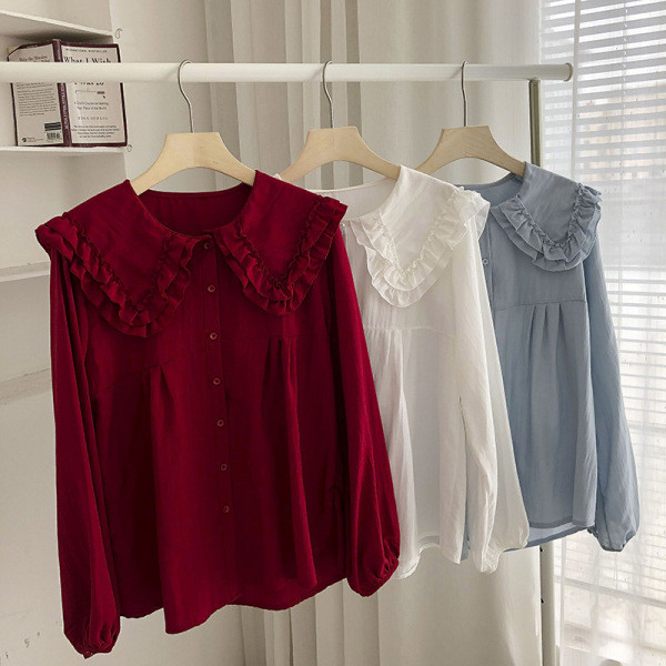 Új modell női ing kerek nyakkivágással