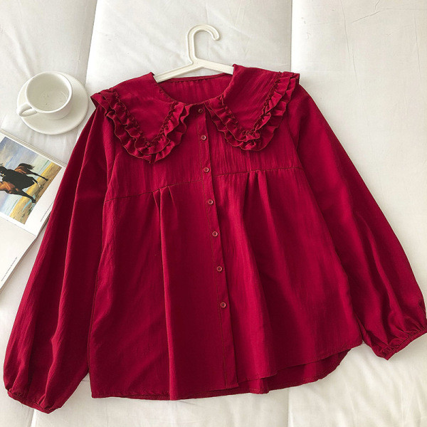 Új modell női ing kerek nyakkivágással