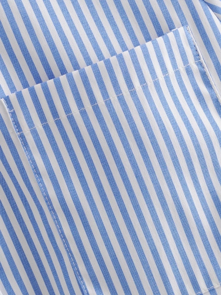 Csíkos aszimmetrikus ing zsebbel