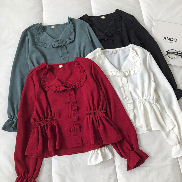 Naiste V-kaelusega pikkade varrukatega särk