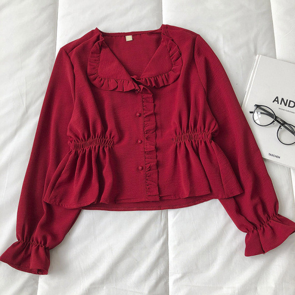 Naiste V-kaelusega pikkade varrukatega särk