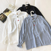 Modern női ing színes gombokkal