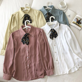 Moderna ženska jednobojna košulja na gumbe