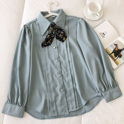 Moderna ženska jednobojna košulja na gumbe