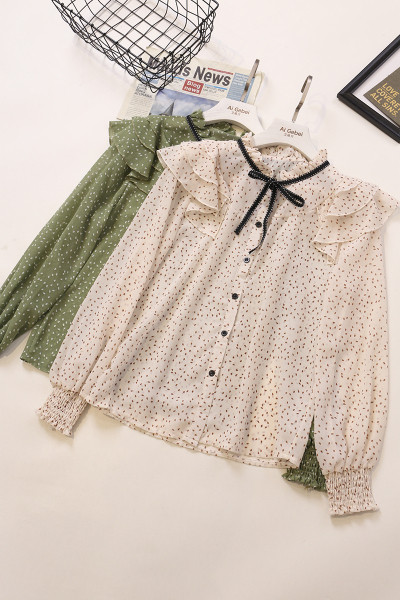 Стилна дамска риза с къдри