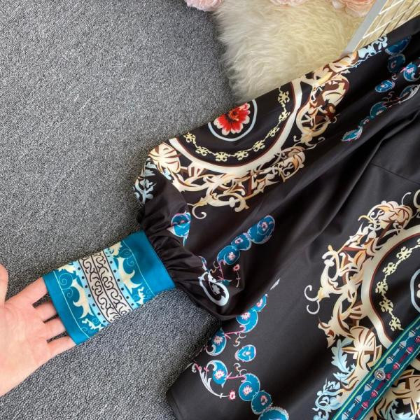 Többszínű női ing klasszikus gallérral