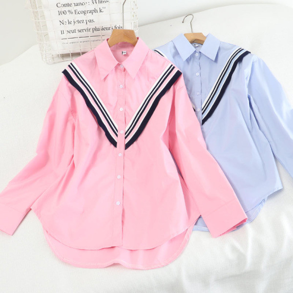 Alkalmi ing klasszikus gallérral és hosszú ujjal