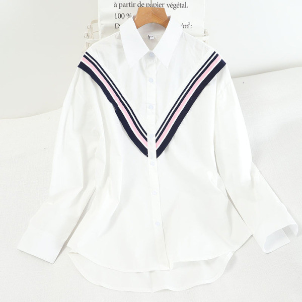 Alkalmi ing klasszikus gallérral és hosszú ujjal