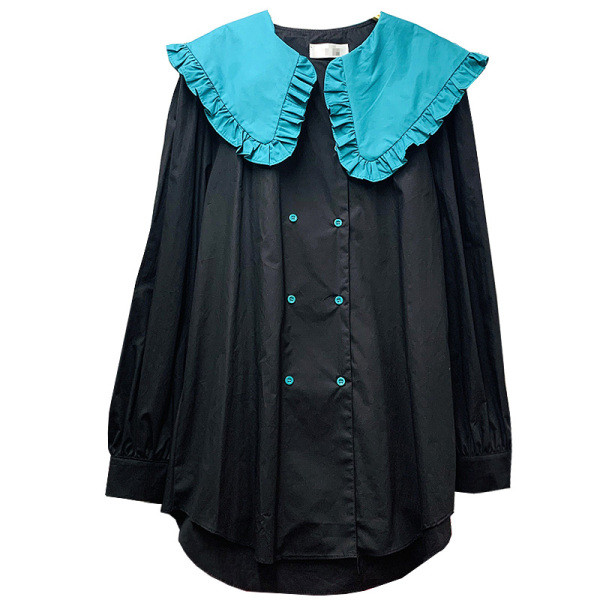 Alkalmi női ing gombokkal és hosszú ujjú