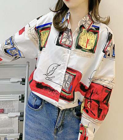 Uue mudeli klassikalise krae ja pikkade varrukatega naiste särk