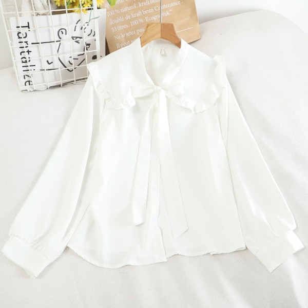 Aktuelna ženska košulja sa vezama i dugim rukavima