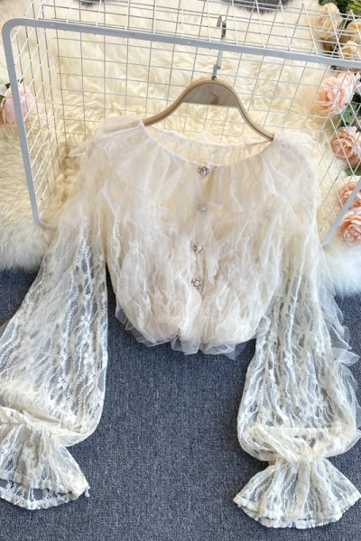 Női csipke ing ovális nyakkivágással