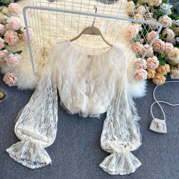 Női csipke ing ovális nyakkivágással