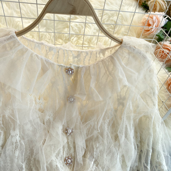 Női csipke ing ovális nyakkivágással