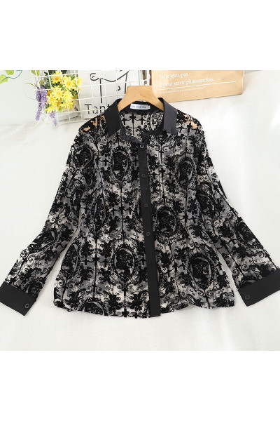 Női csipke ing hosszú ujjal