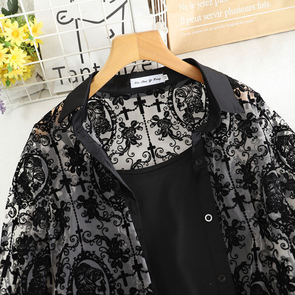 Női csipke ing hosszú ujjal