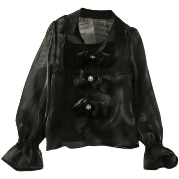 Modern női ing szalagokkal