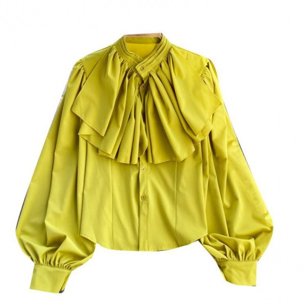 Naiste vabaaja särk pikkade laiade varrukatega