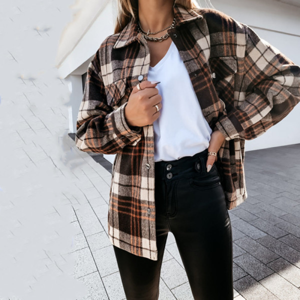 Novi model sportsko-casual ženske karirane košulje