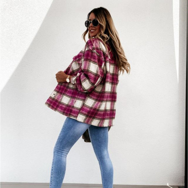 Novi model sportsko-casual ženske karirane košulje