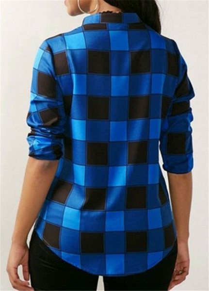 Hosszú, fűzős női kockás ing - 5XL méretig