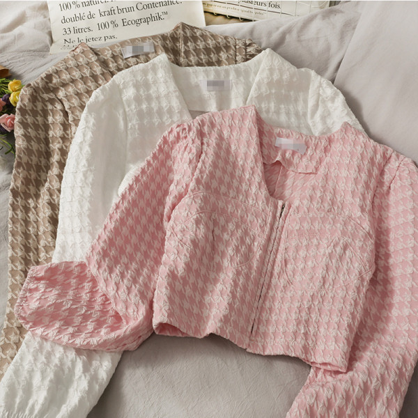 Tõmbluku ja spitsikaelusega naiste särk