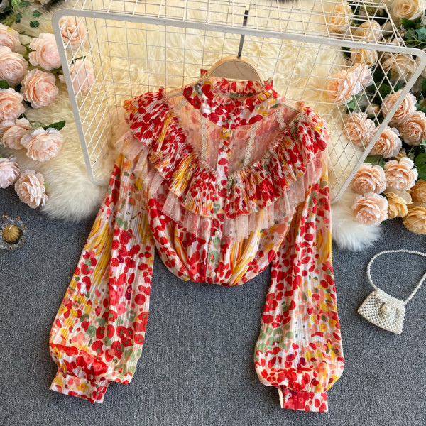 Sokszínű női ing fürtökkel