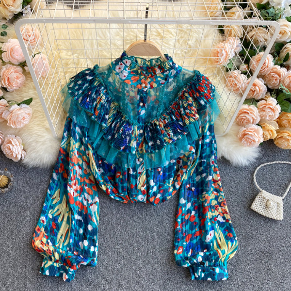 Sokszínű női ing fürtökkel