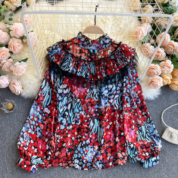 Sokszínű női ing fürtökkel