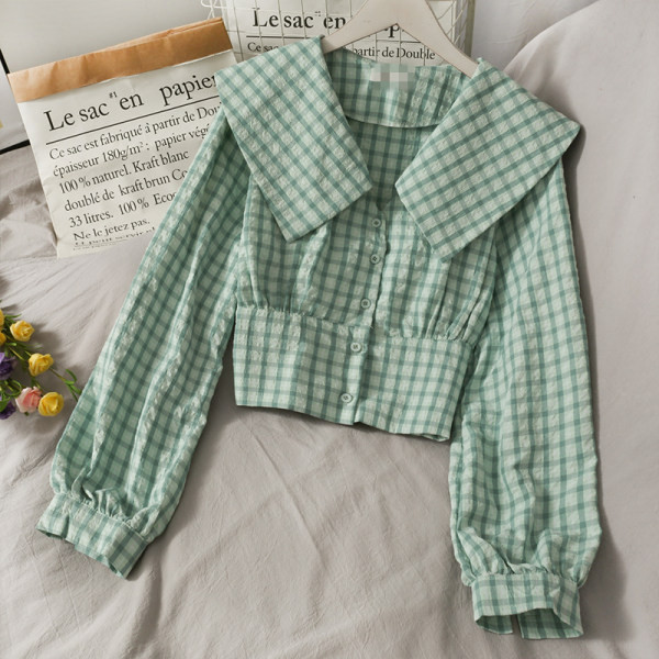 Kockás női ing hosszú ujjal