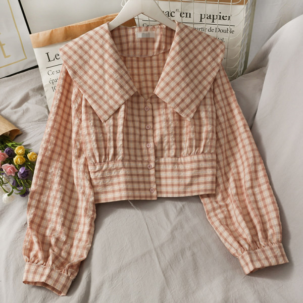 Kockás női ing hosszú ujjal