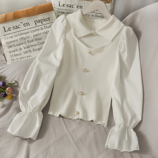 Ženska košulja u retro stilu s klasičnim ovratnikom