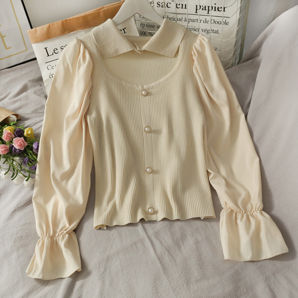 Ženska košulja u retro stilu s klasičnim ovratnikom