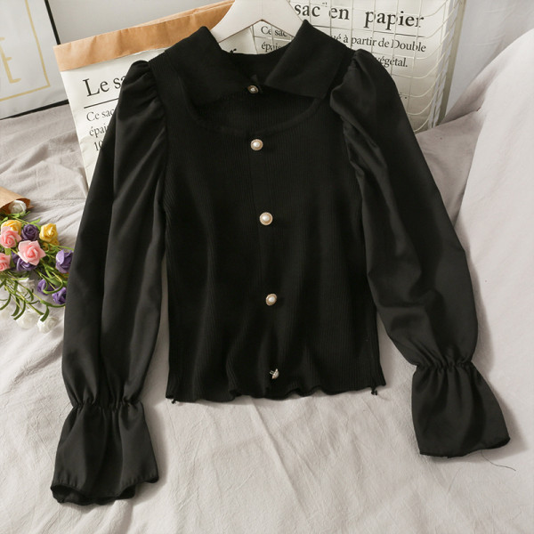 Ženska košulja u retro stilu s klasičnim ovratnikom